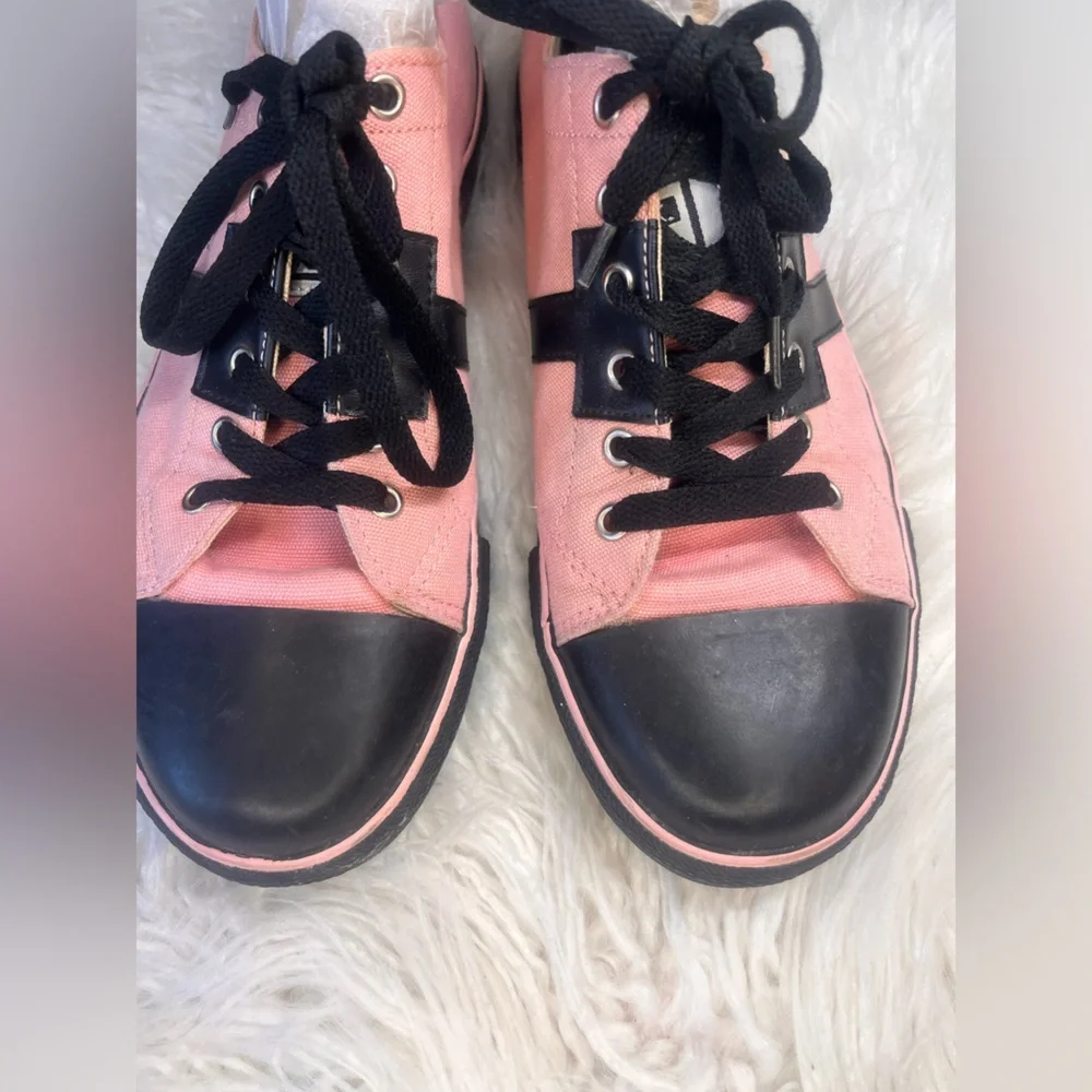 TUK Pink and Black Women's Sneakers - Picture 2 of 5